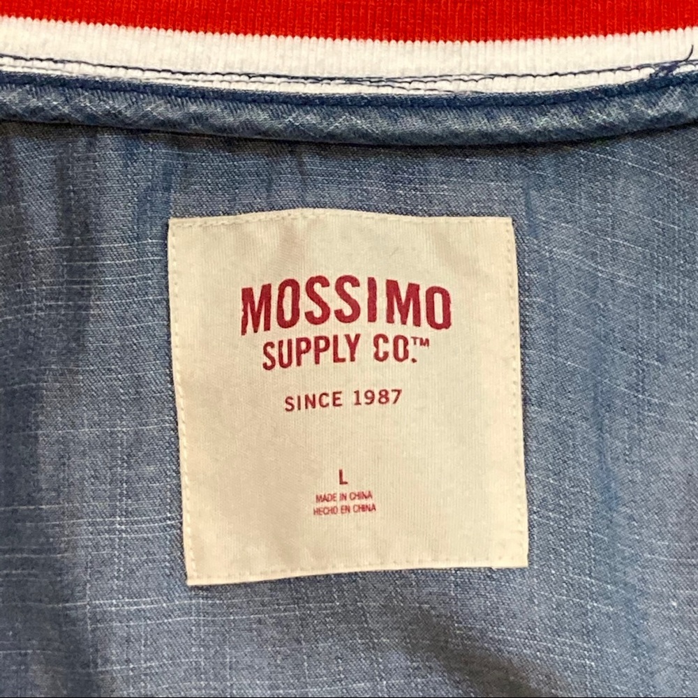NWOT Denim + striped trim jacket - Picture 6 of 7